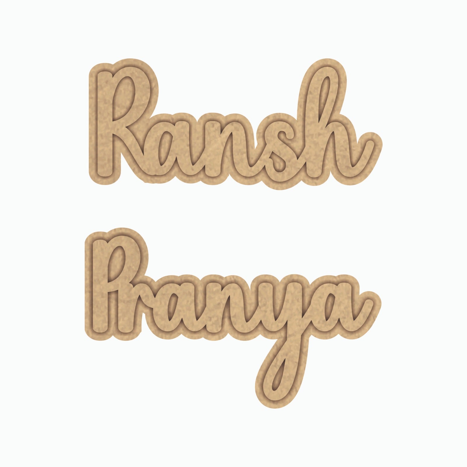 Customised 2 Layer MDF - Name Cutout with Color Kit